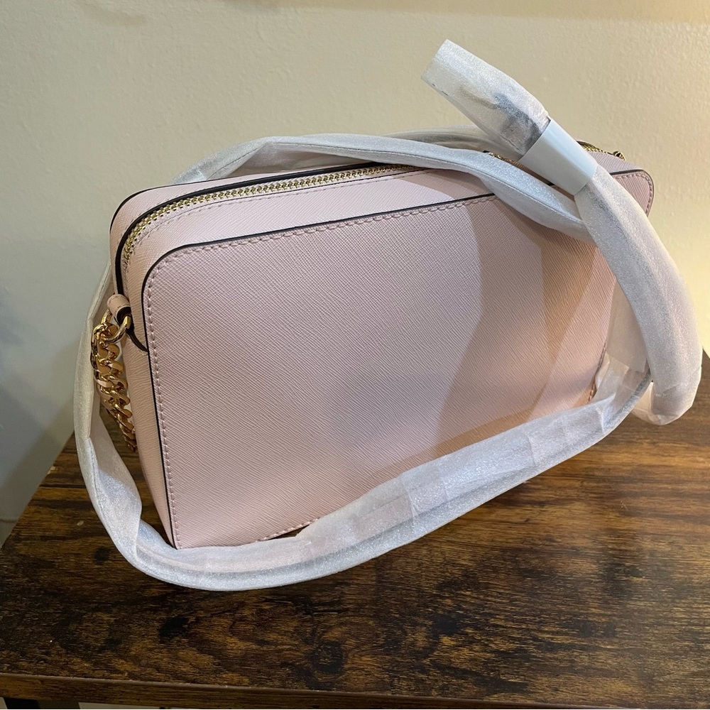 NWT Michael Kors | Jet Set Crossbody Powder Blush Adjustable Strap - Picture 3 of 13